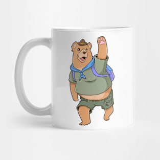 Cartoon bear is scout Mug